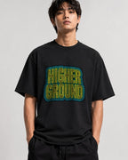 Higher Ground Retro Typography Shirt - Trippy Groovy Vibes - Black