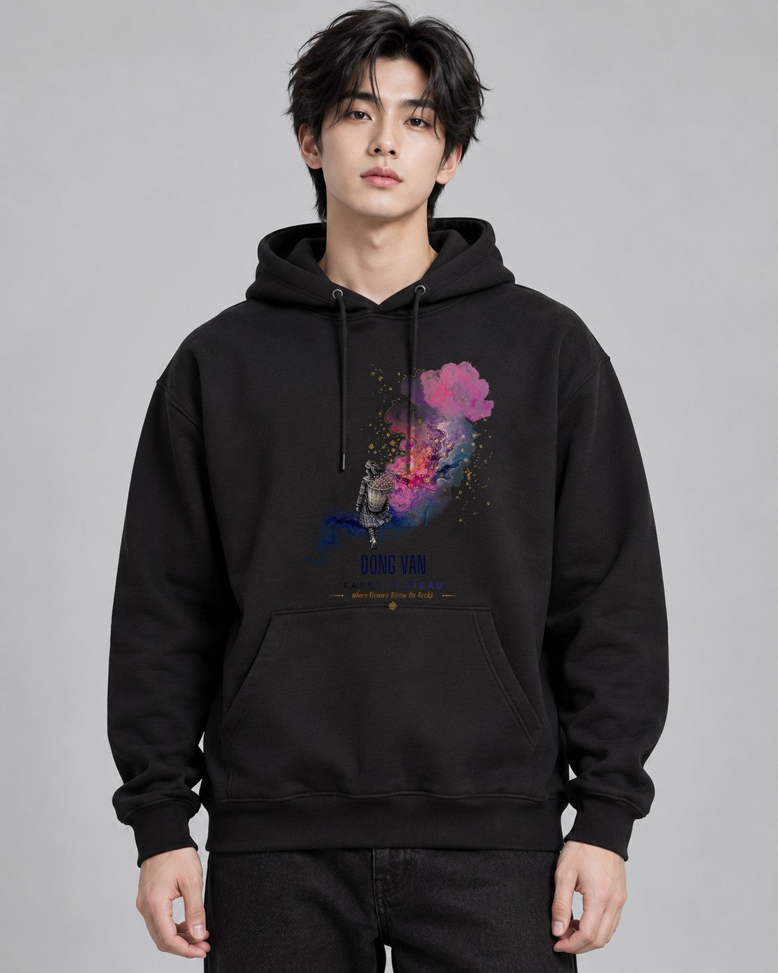 Highland Flower Basket - Black