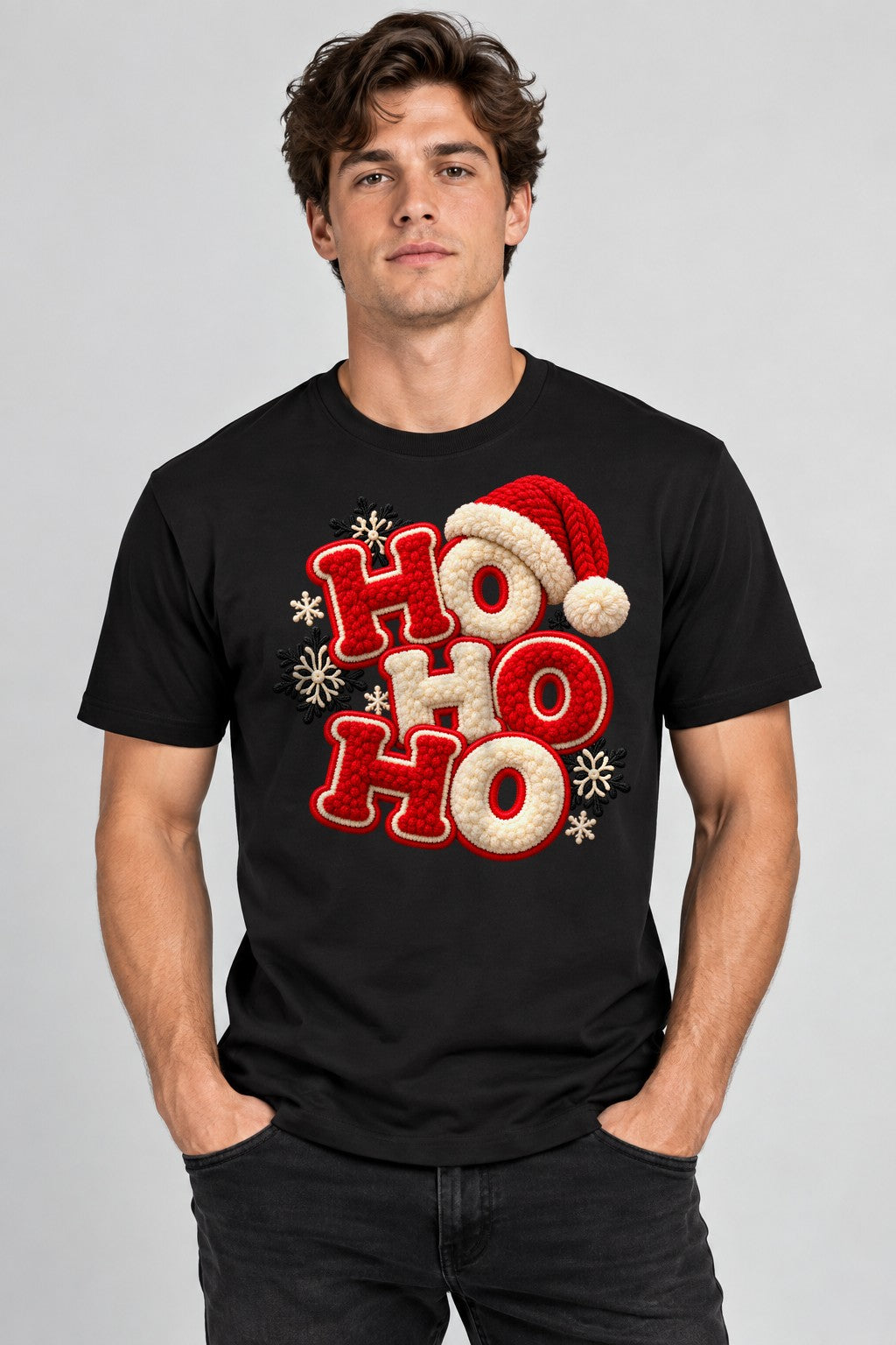 Ho Ho Ho Santa - Black