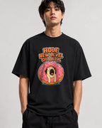 Hole New Level of Lazy Pug Donut Shirt - Funny Dog Meme Tee - Black