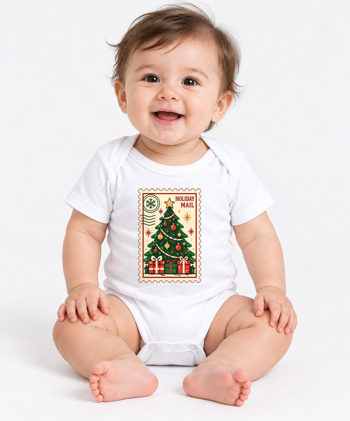 Holiday Mail Stamp - White