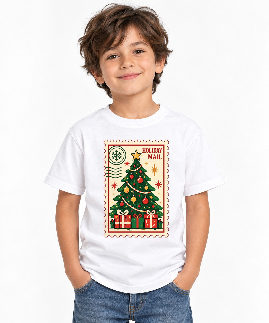 Holiday Mail Stamp - White