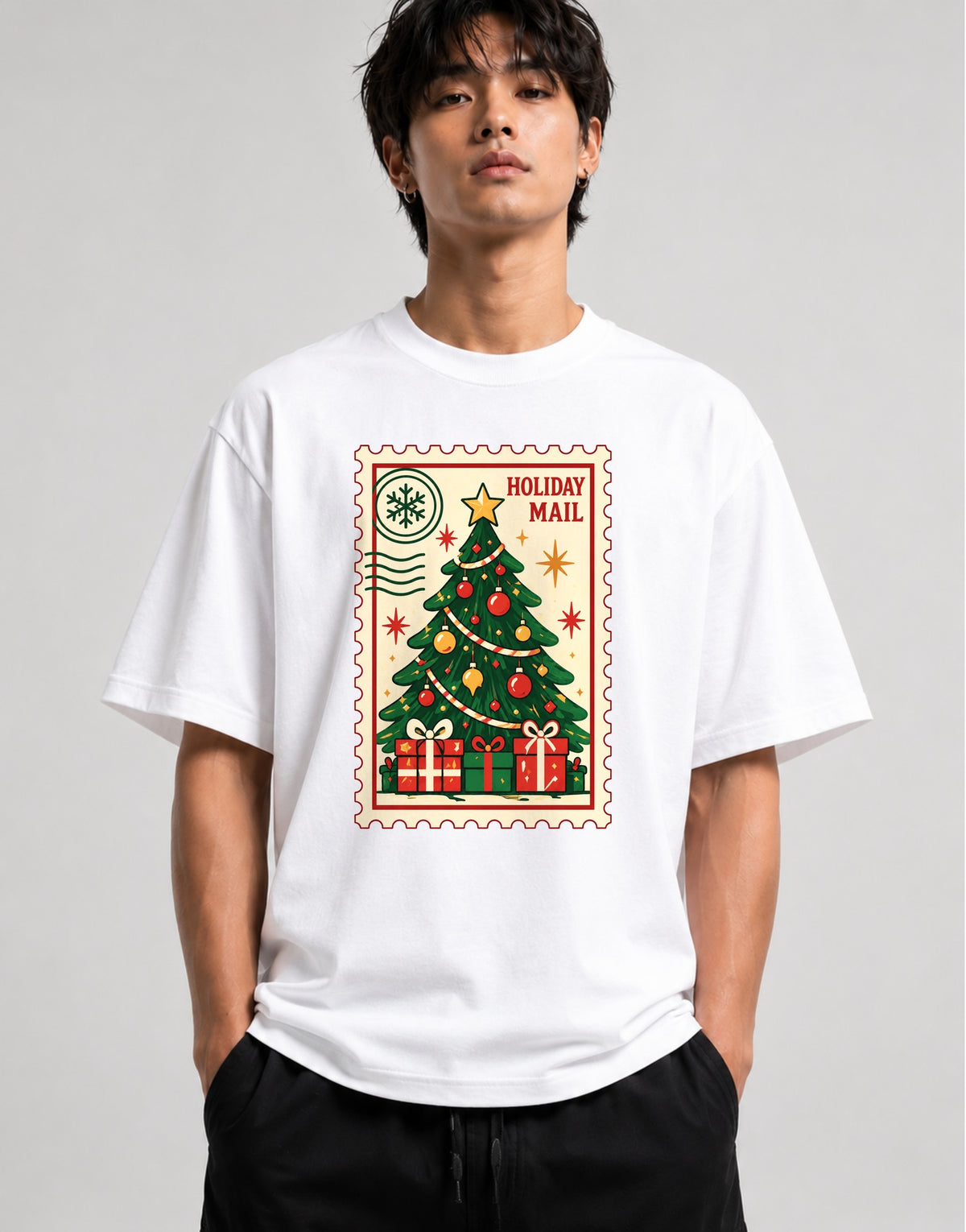 Holiday Mail Stamp - White