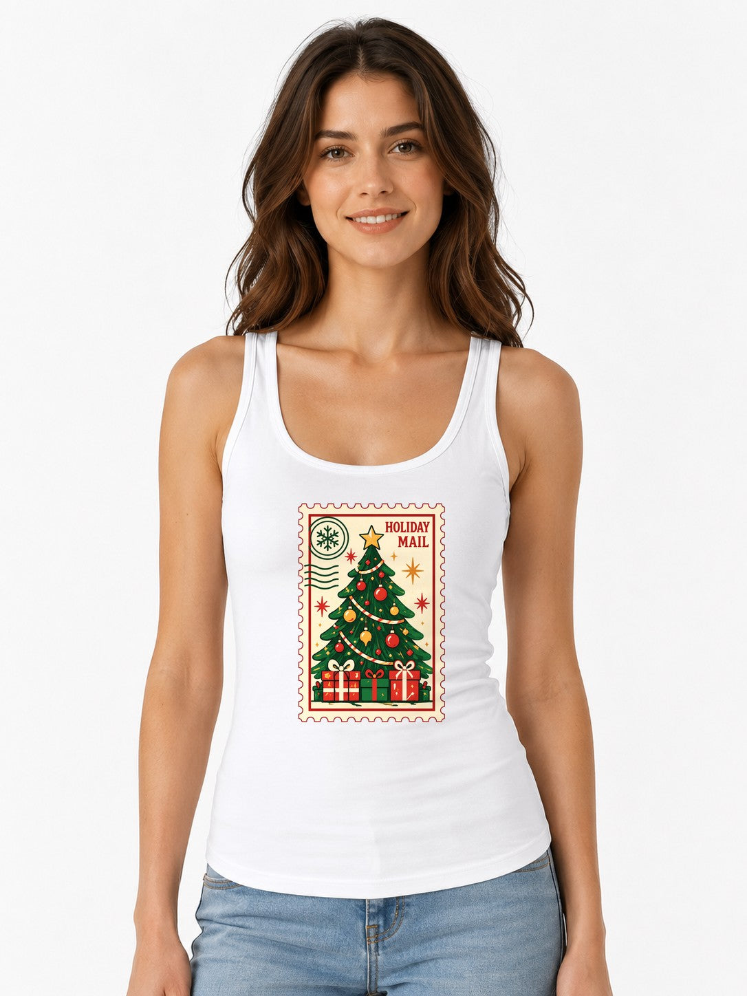 Holiday Mail Stamp - White