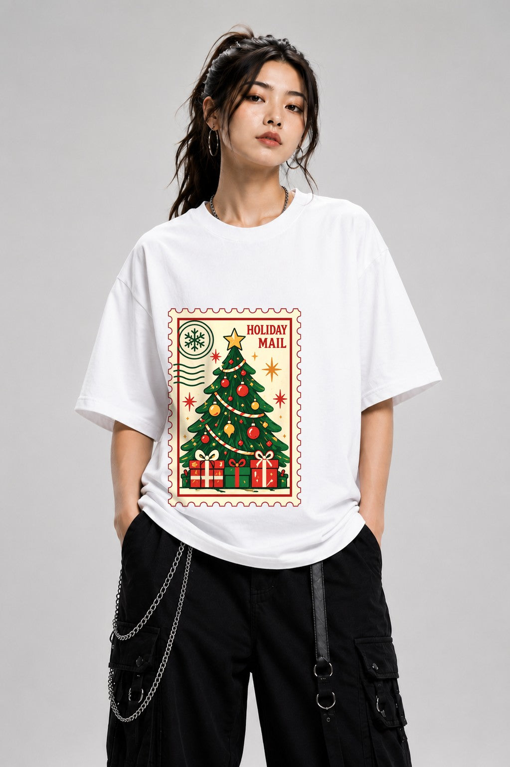 Holiday Mail Stamp - White