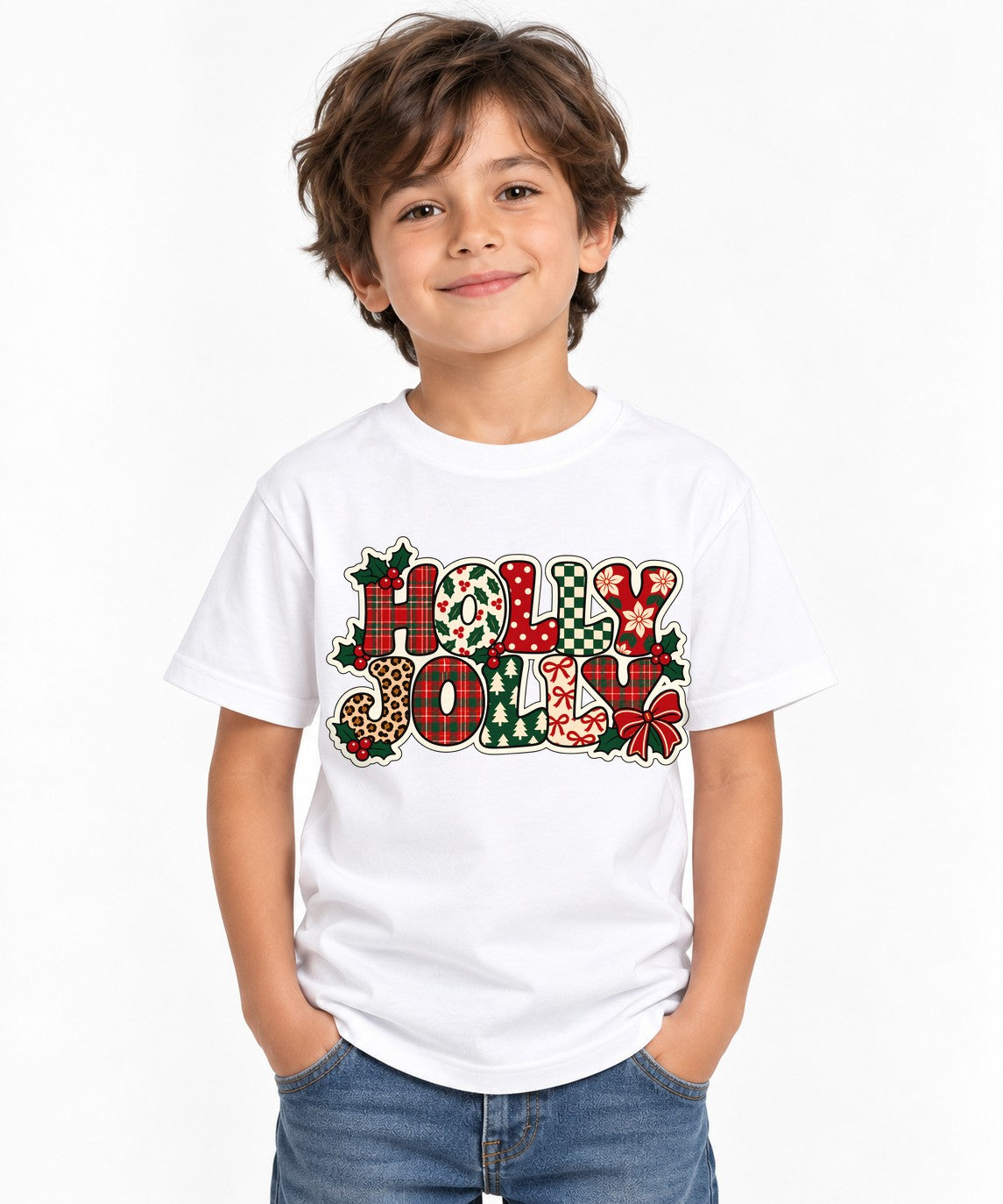 Holly Jolly - White