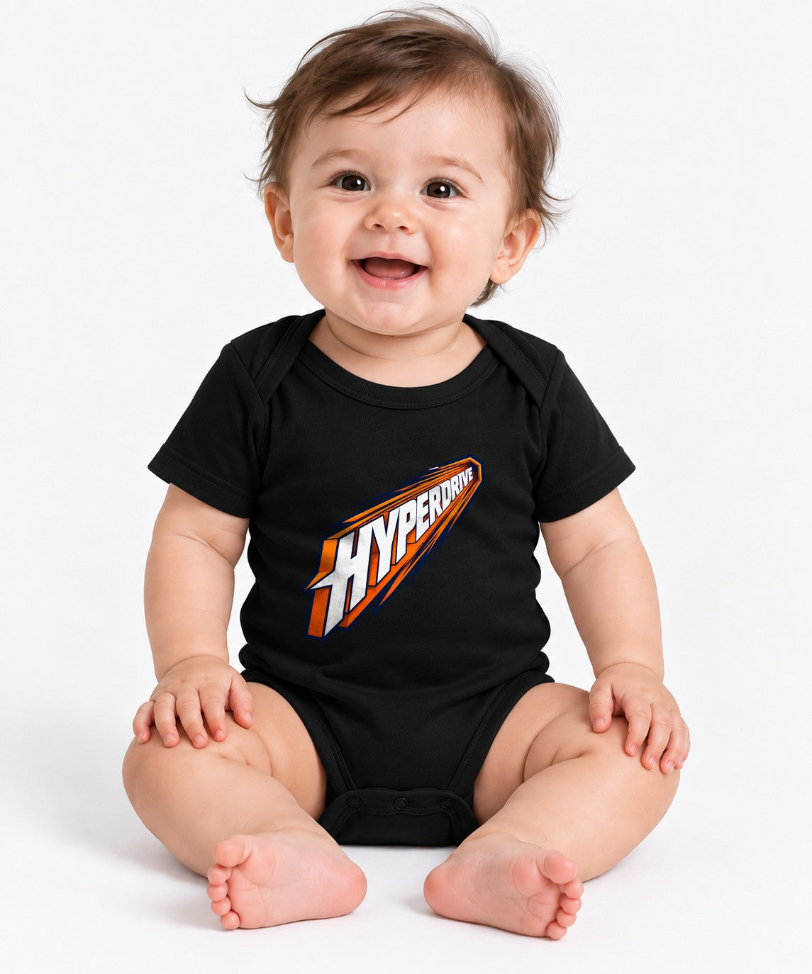 Hyper Drive Retro Speed Graphic Tee - Bold Racing Style - Black