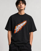 Hyper Drive Retro Speed Graphic Tee - Bold Racing Style - Black