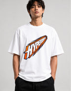 Hyper Drive Retro Speed Graphic Tee - Bold Racing Style - White