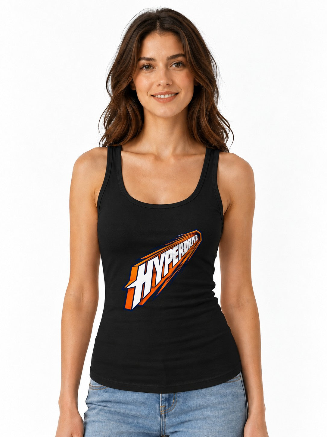Hyper Drive Retro Speed Graphic Tee - Bold Racing Style - Black