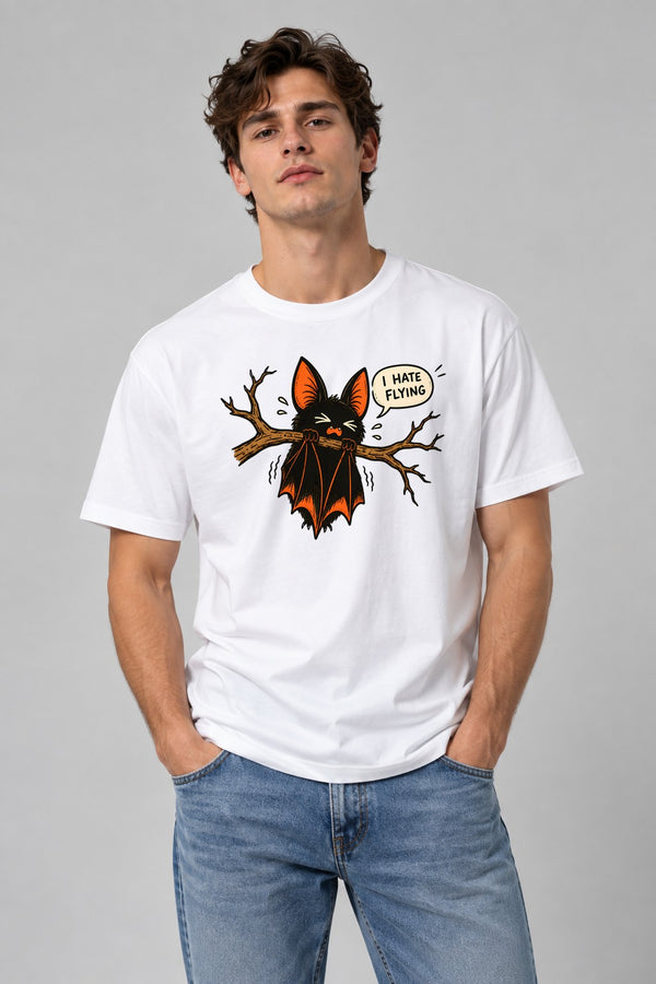 I Hate Flying Bat - White
