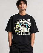 I'm Fine Cat - Black
