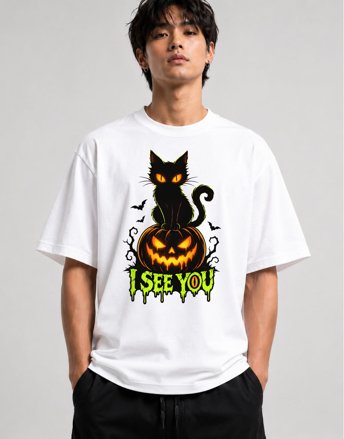 I See You Cat - White