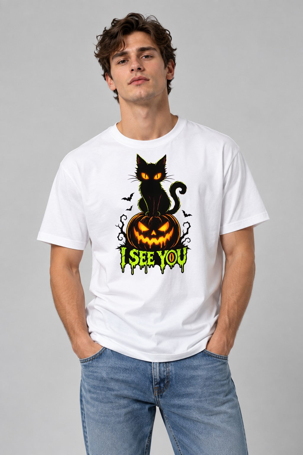 I See You Cat - White
