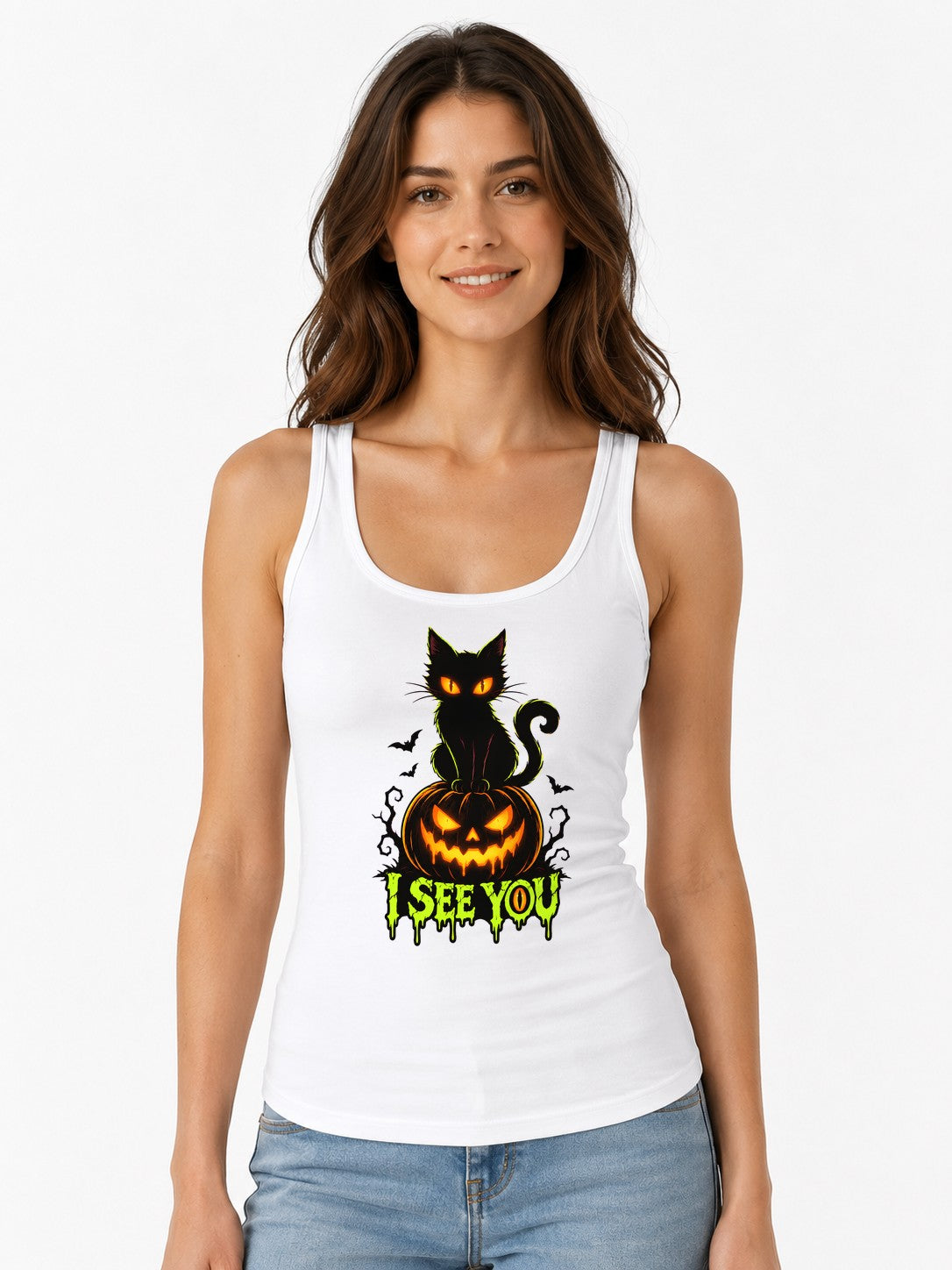 I See You Cat - White