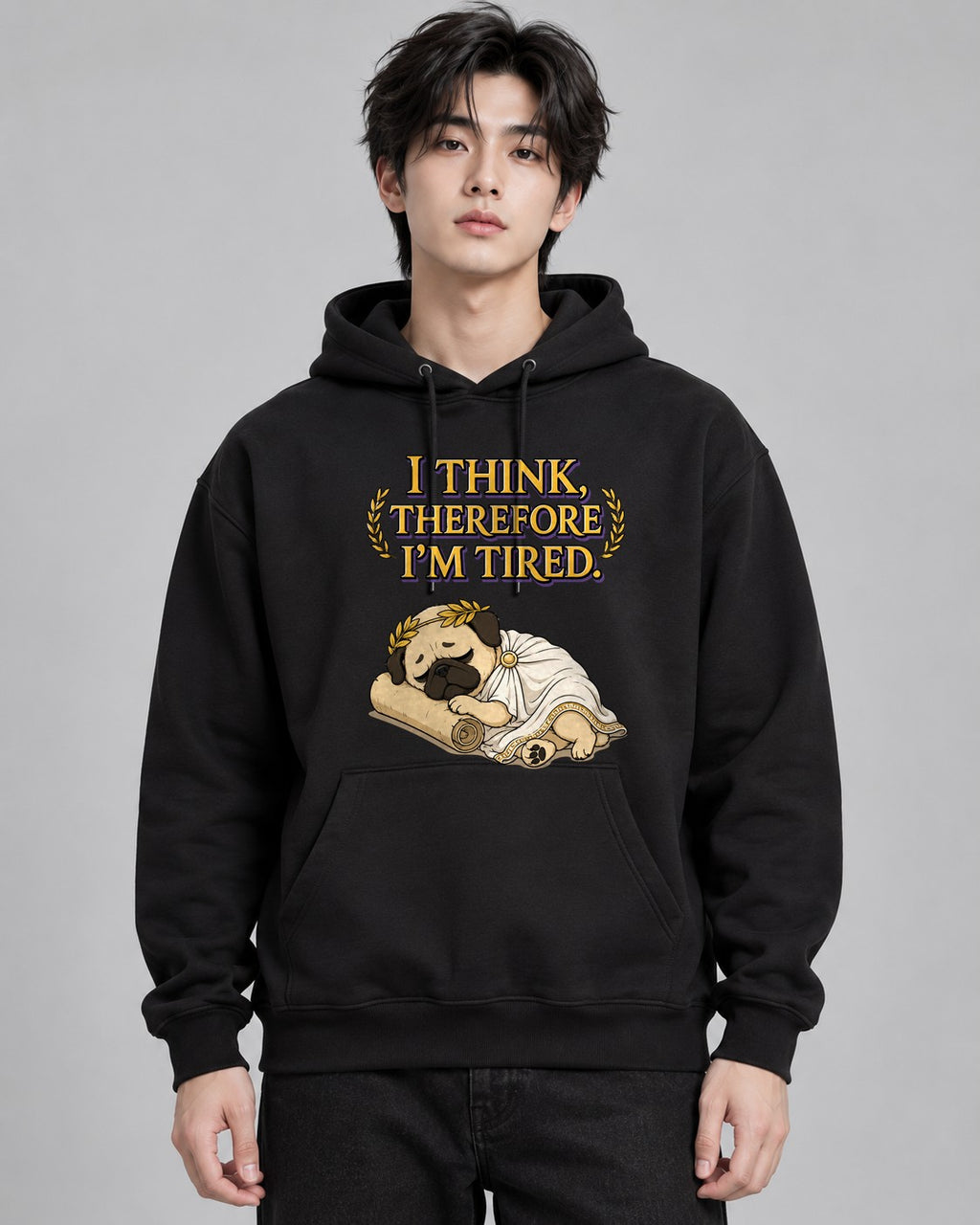 I Think Therefore I'm Tired Funny Ph - Black