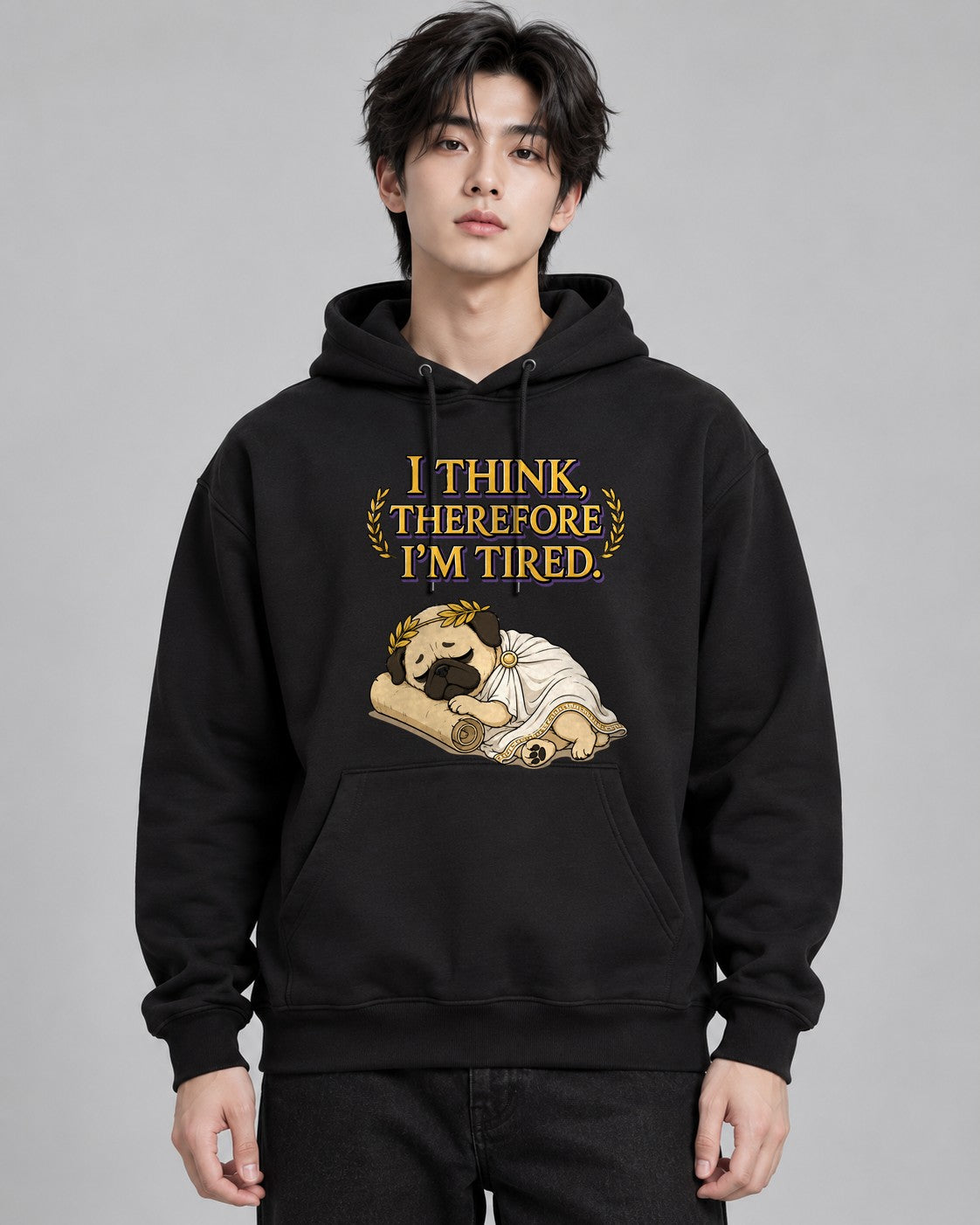 I Think Therefore I'm Tired Funny Ph - Black