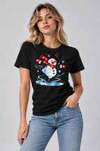 Ice Skating Snowman - Black