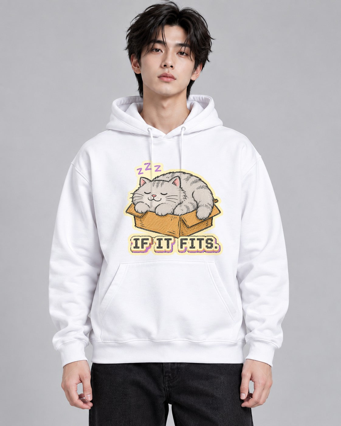 If It Fits Cat - White