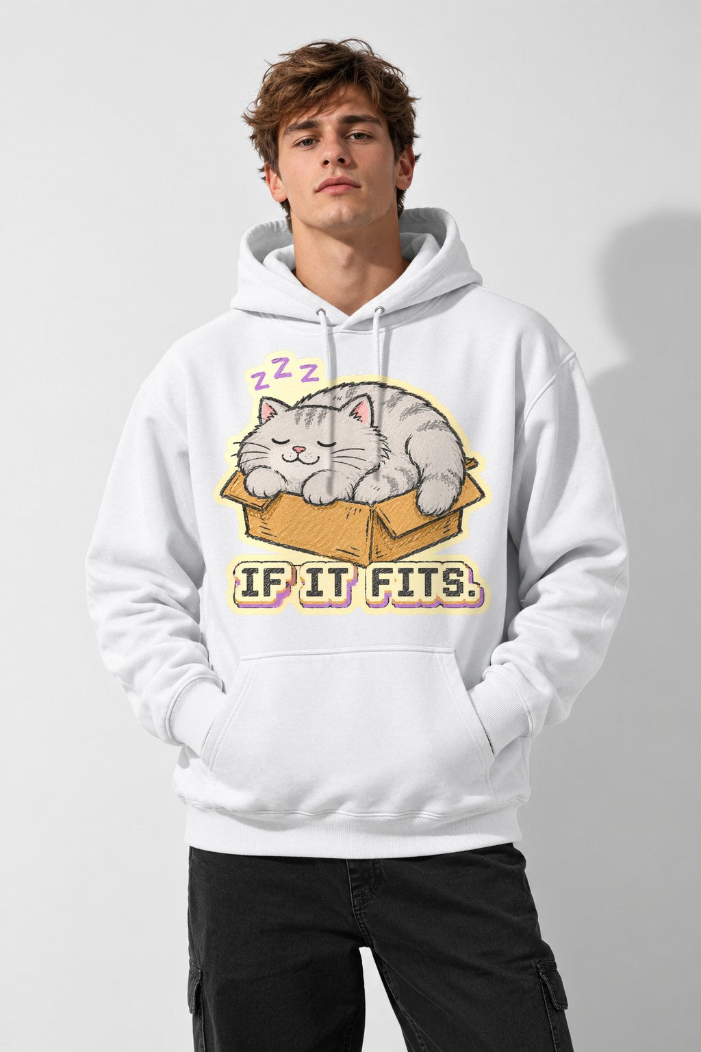 If It Fits Cat - White