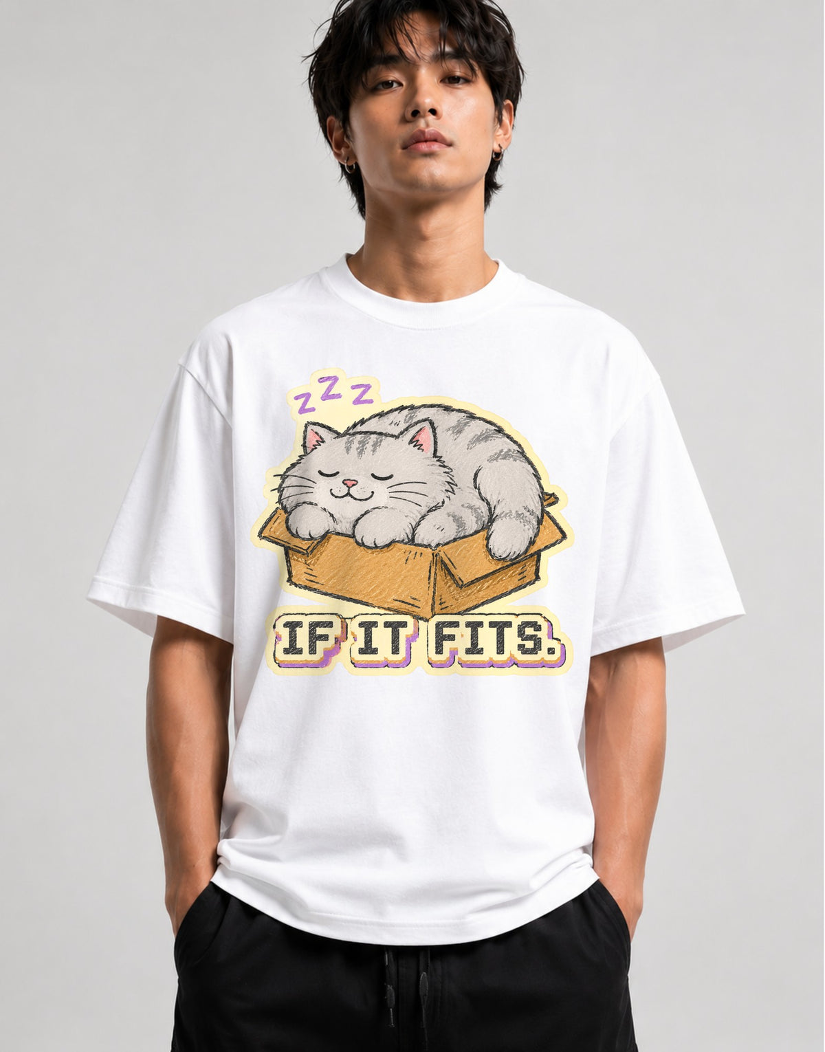 If It Fits Cat - White