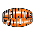 Infinite Cycling Bold Orange Graphic Tee - Retro Typography Style