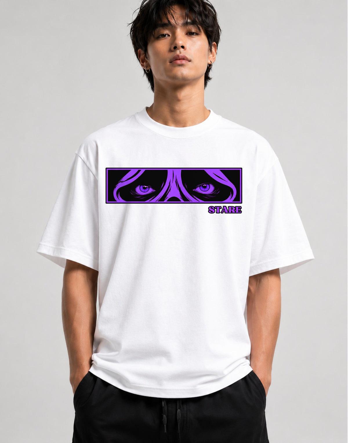 Intense Stare Eyes - White