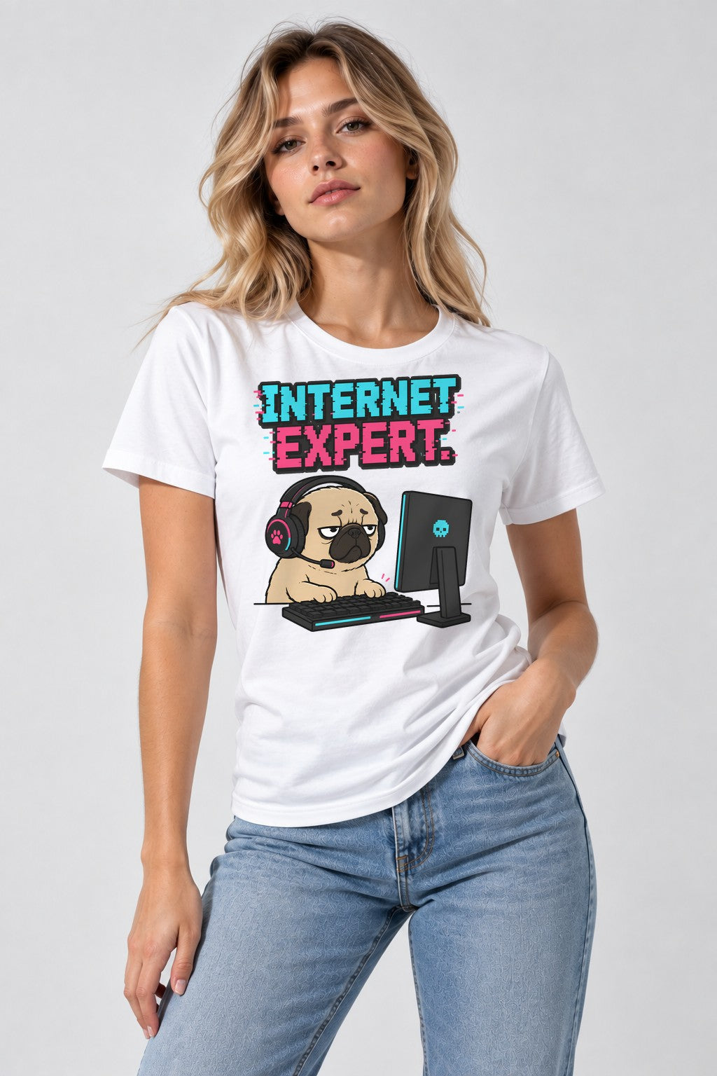 Internet Expert Pug 09211404 - White