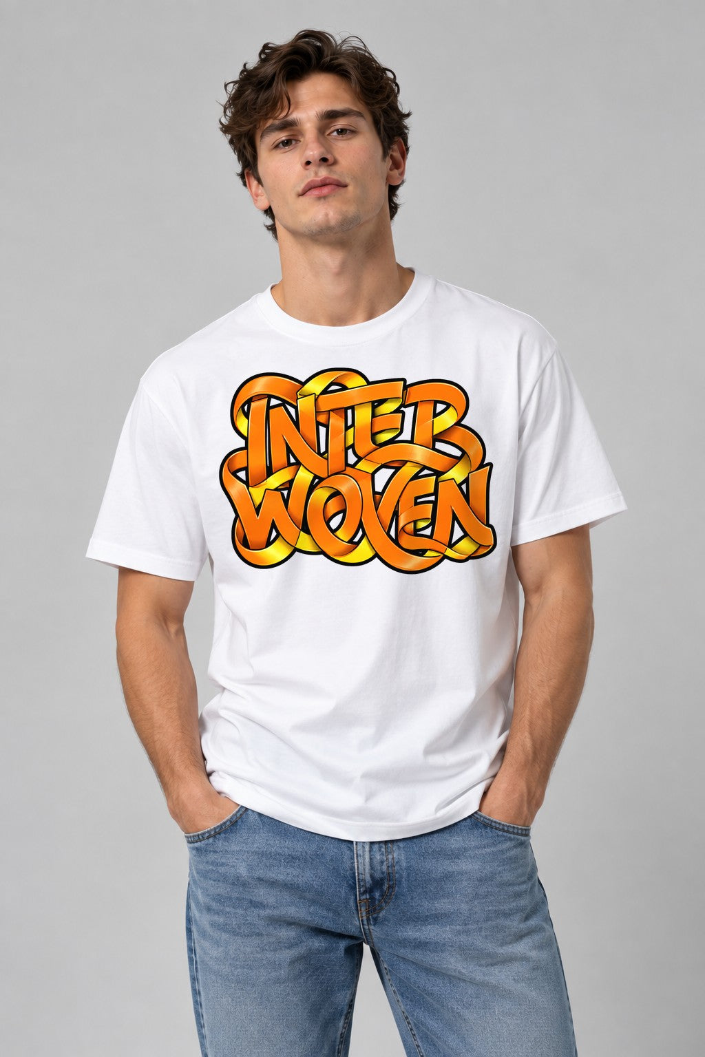 Interwoven Graffiti - White