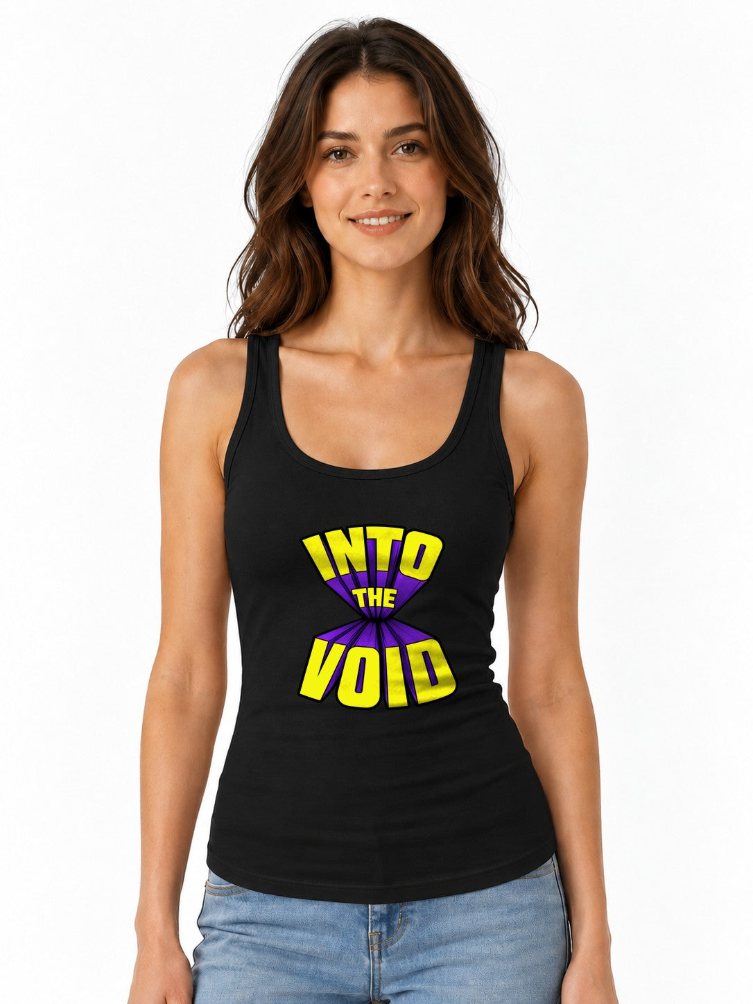 Into The Void Graphic Tee - Retro Comic Book Style Shirt - Black