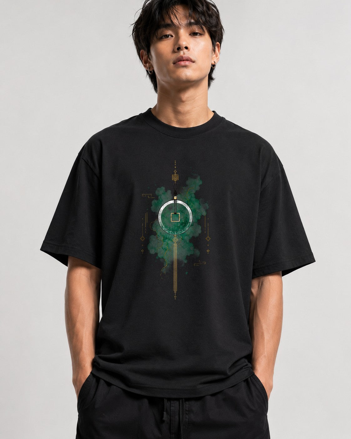 Jade Harmony Pendant - Black