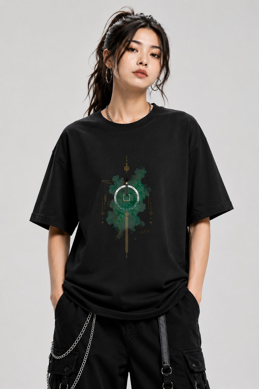 Jade Harmony Pendant - Black