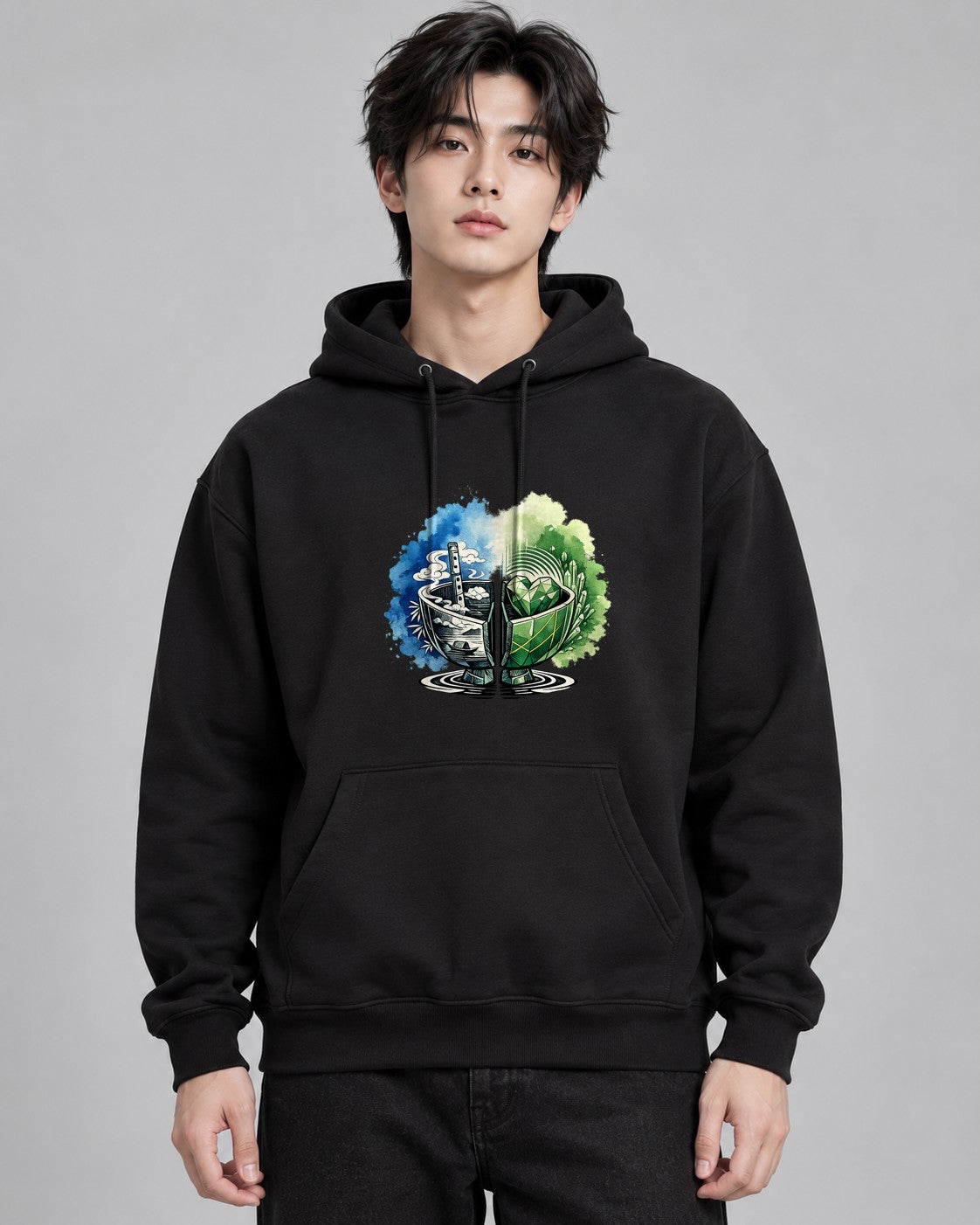 Jade Heart Teacup - Black