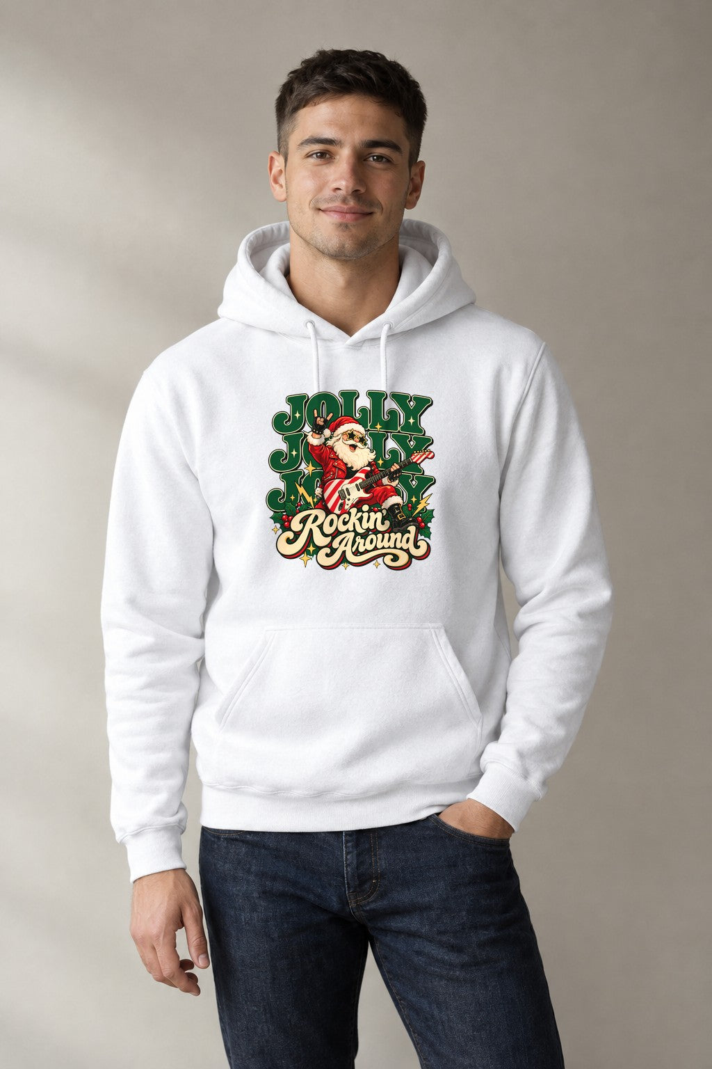 Jolly Rockin' Around - White