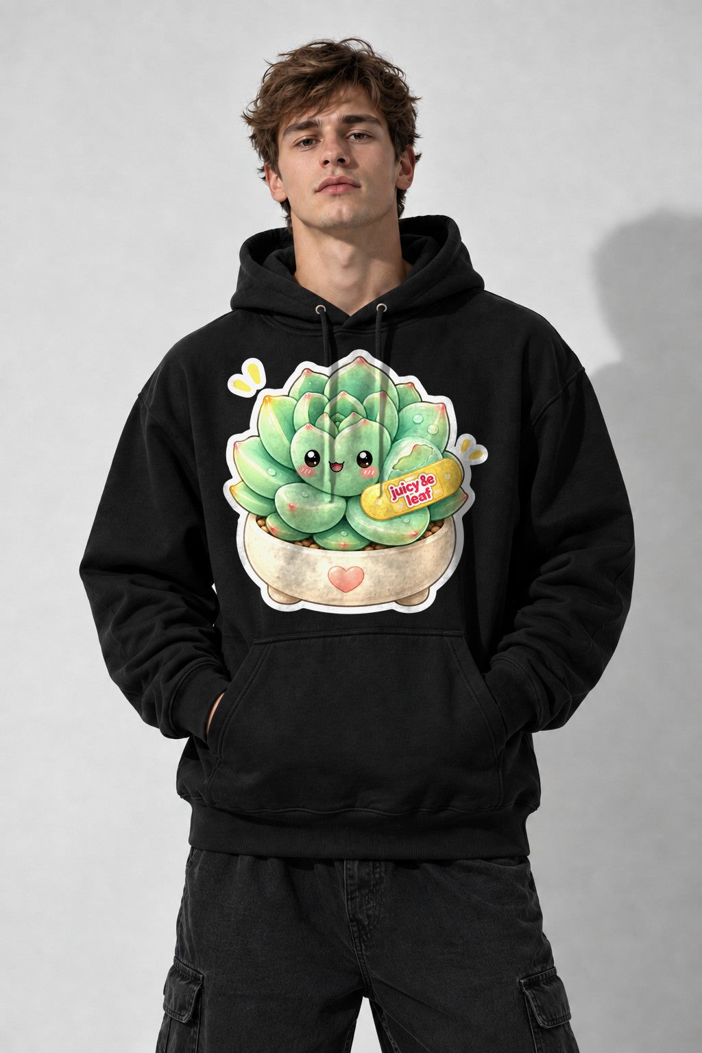 Juicy Leaf Succulent - Black