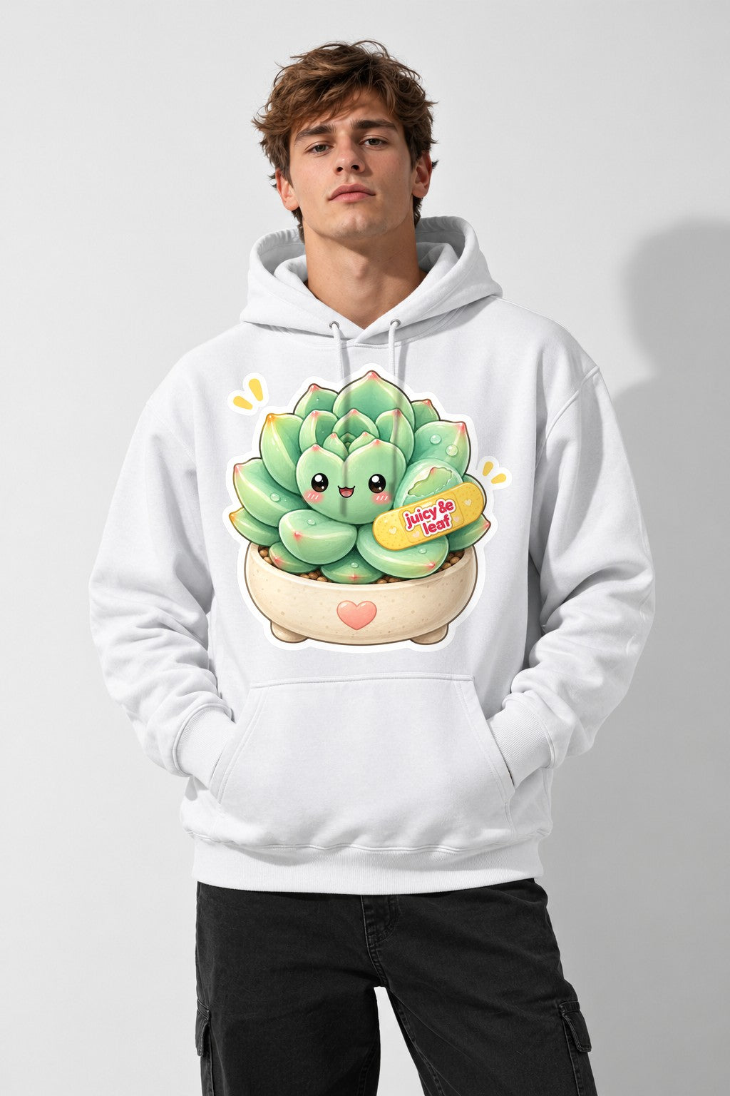 Juicy Leaf Succulent - White