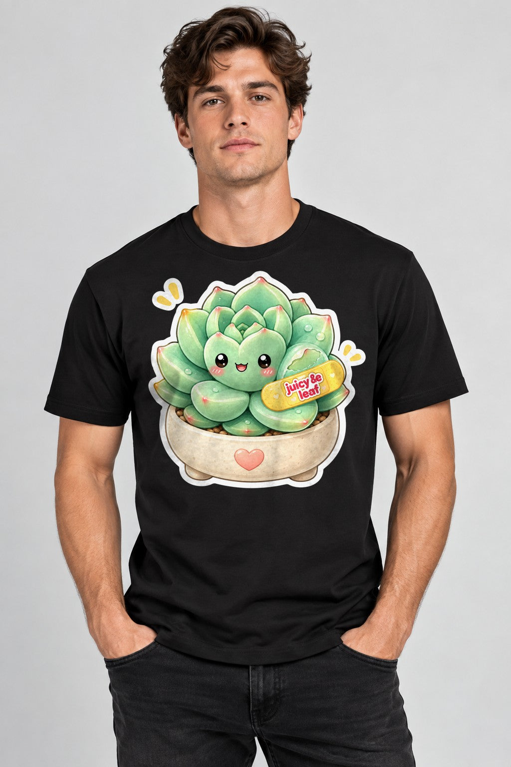 Juicy Leaf Succulent - Black