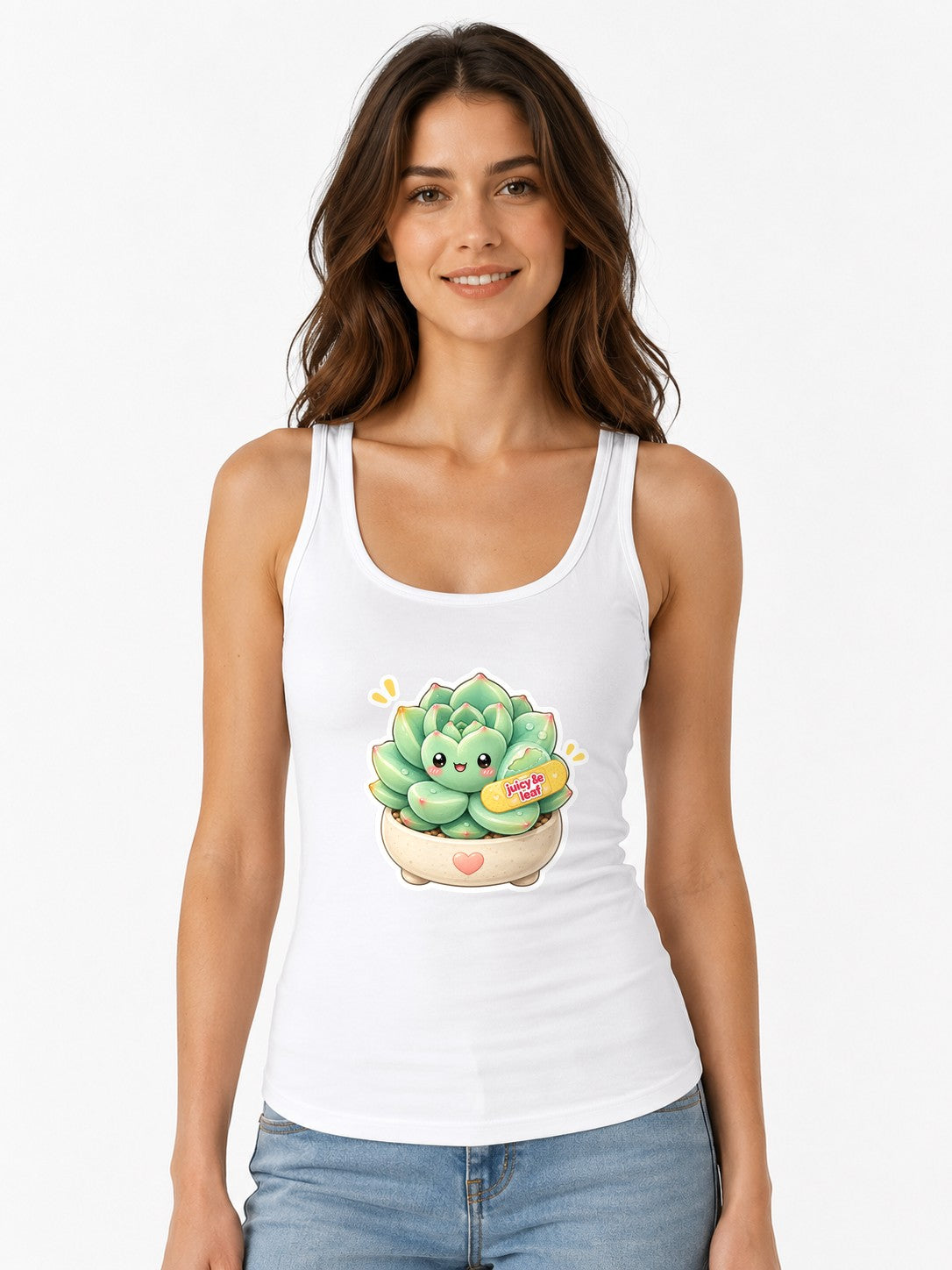 Juicy Leaf Succulent - White