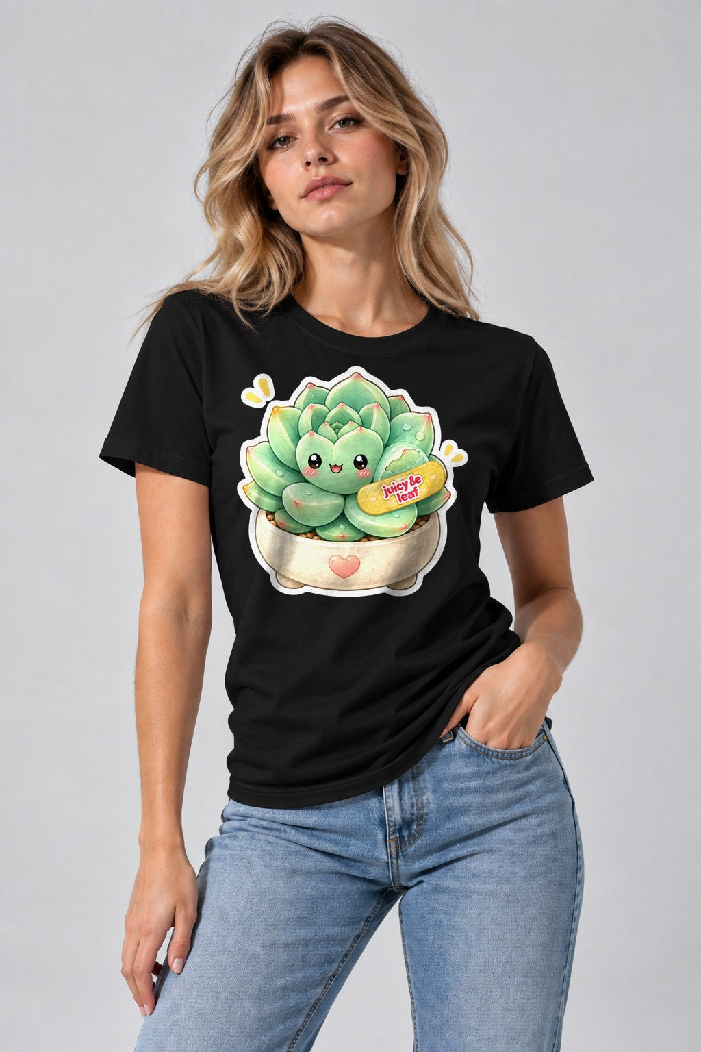 Juicy Leaf Succulent - Black