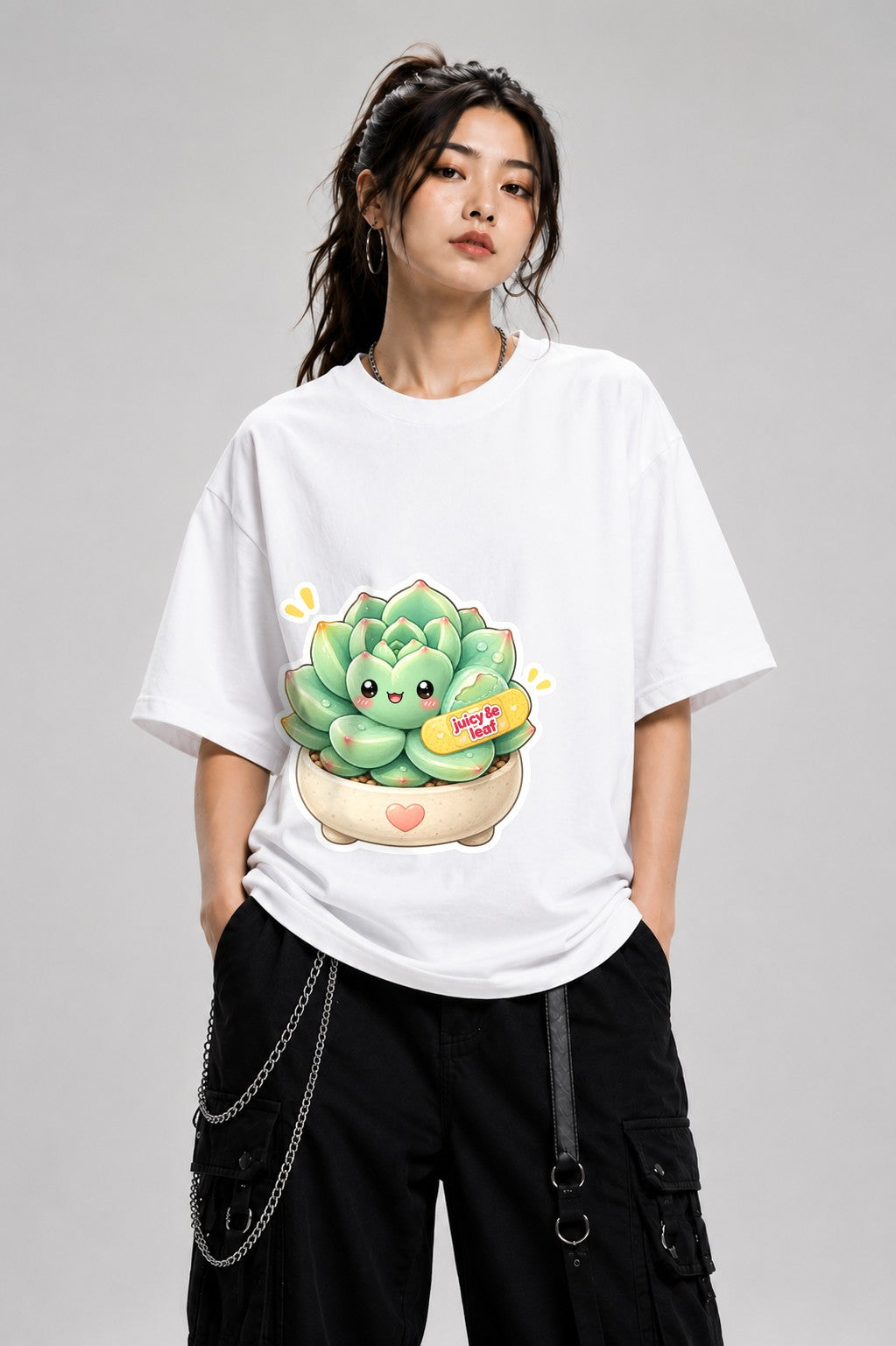 Juicy Leaf Succulent - White