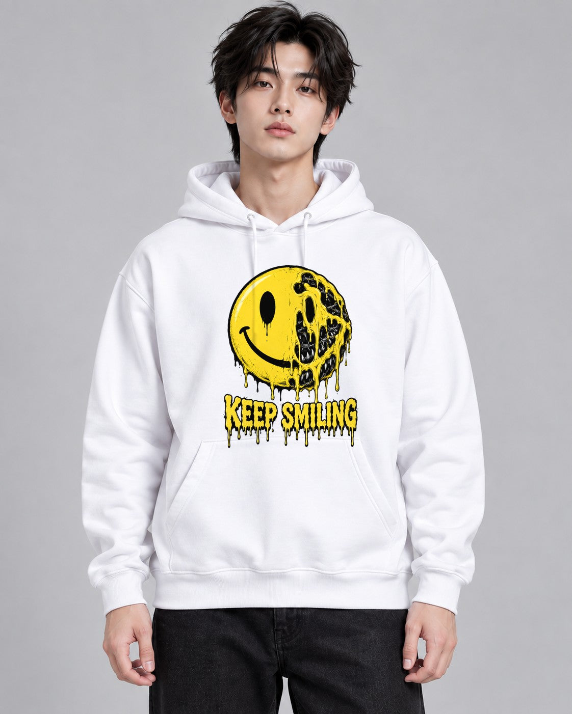 Keep Smiling Melting Face - White