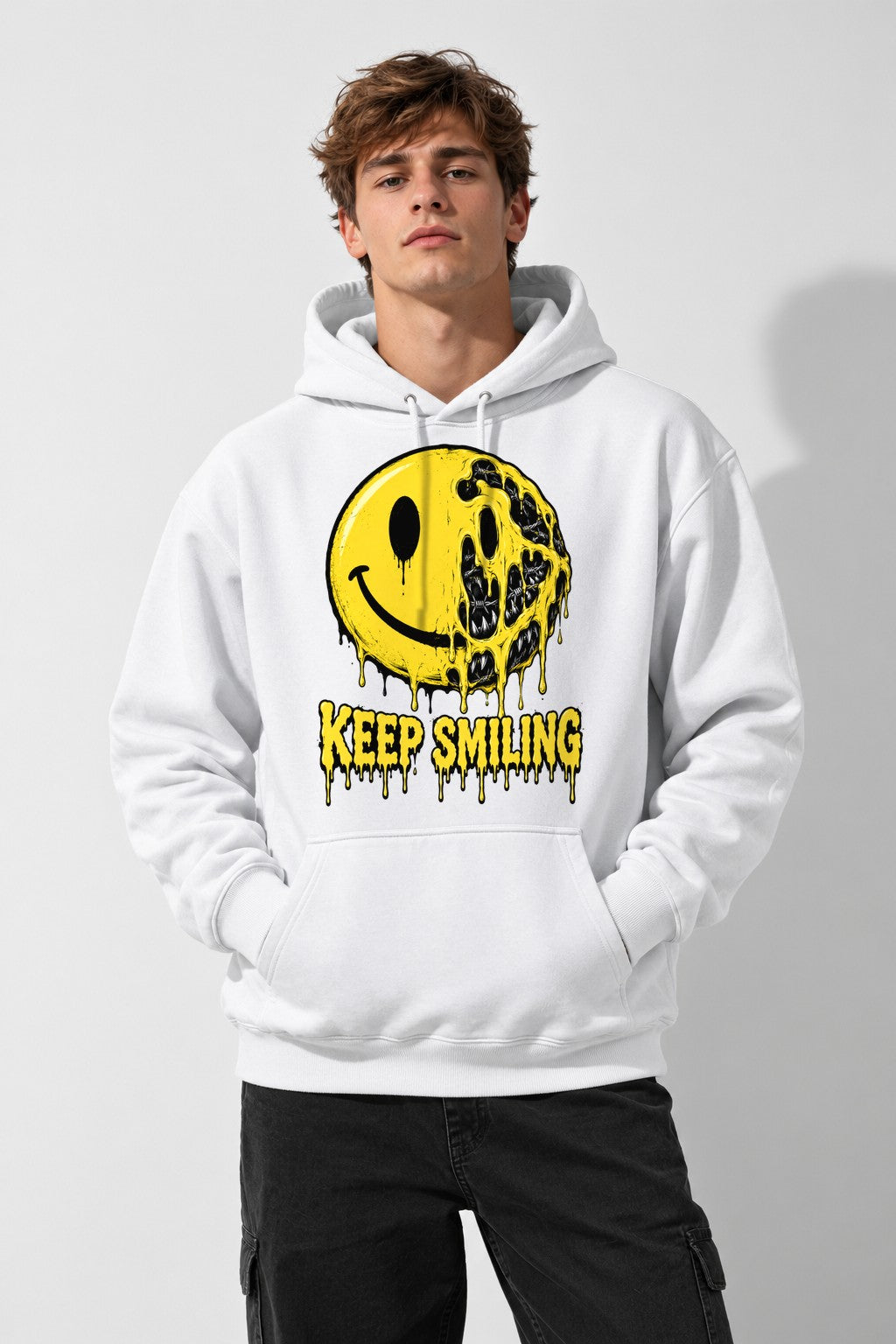 Keep Smiling Melting Face - White