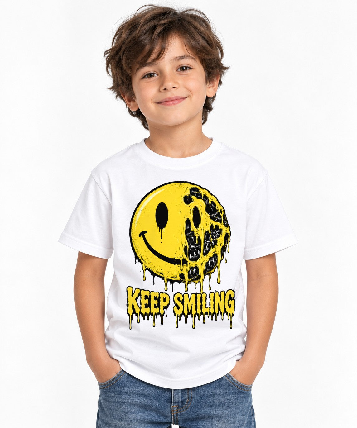 Keep Smiling Melting Face - White
