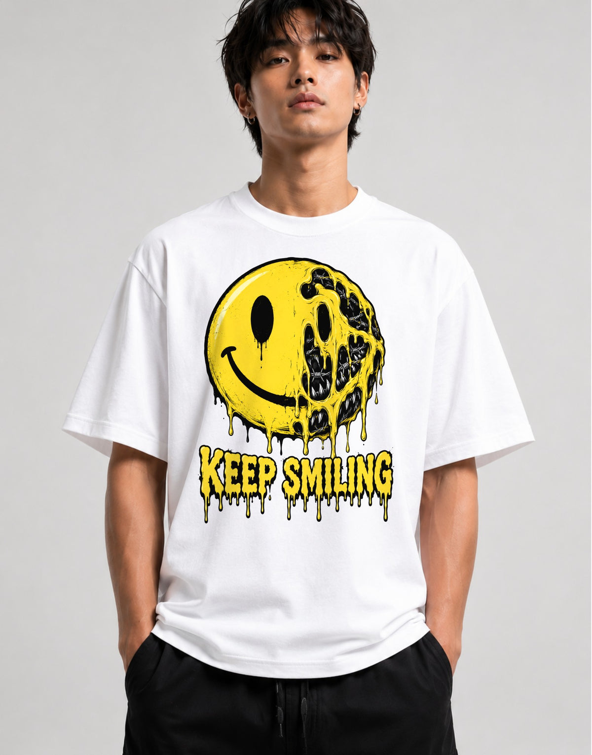 Keep Smiling Melting Face - White
