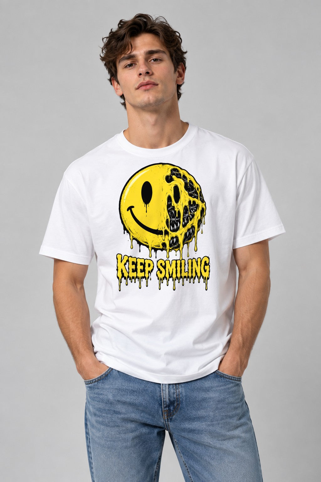 Keep Smiling Melting Face - White