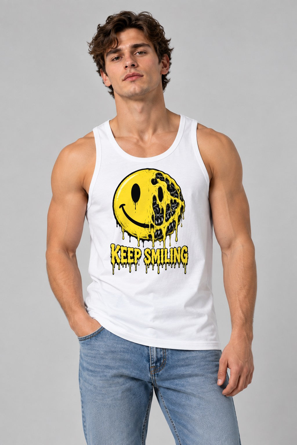 Keep Smiling Melting Face - White