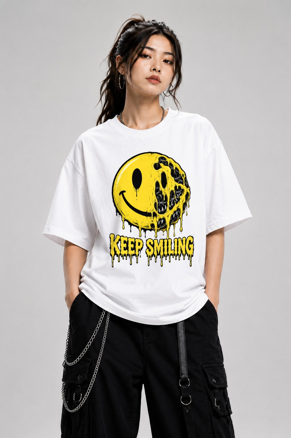 Keep Smiling Melting Face - White