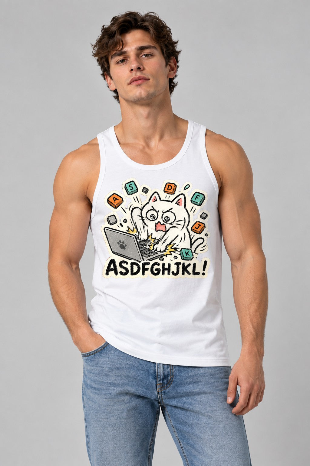 Keyboard Cat Chaos - White