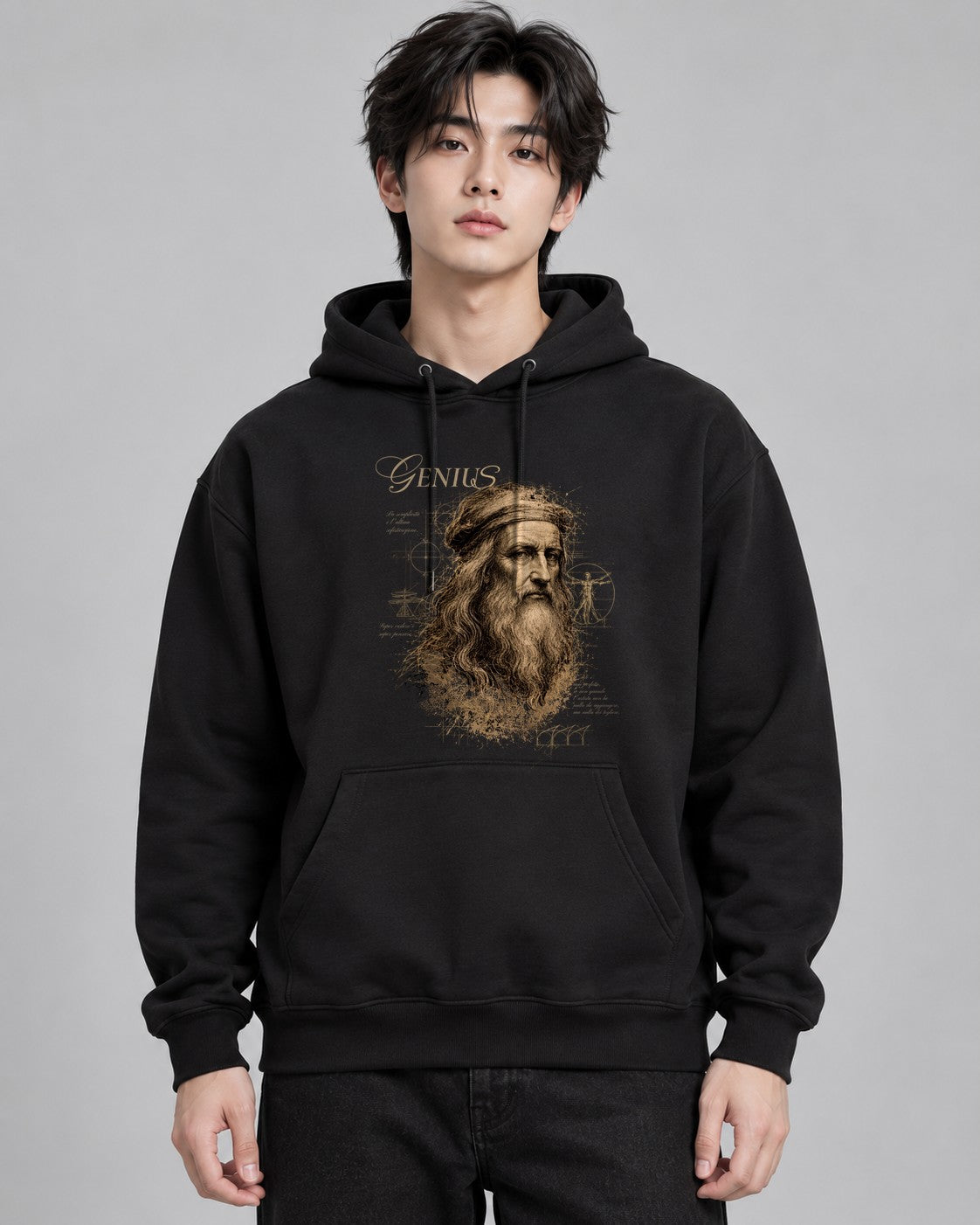 Leonardo da Vinci Renaissance Genius - Black