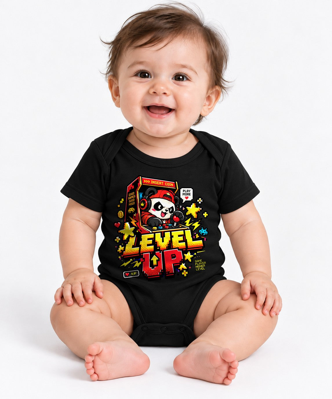 Level Up Panda - Black